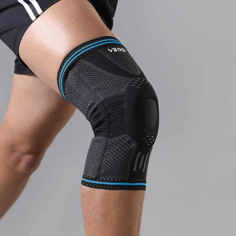 1 Piece Anti-slip Compression Breathable Sports Knee Support with Gel Pad and Stabilizers