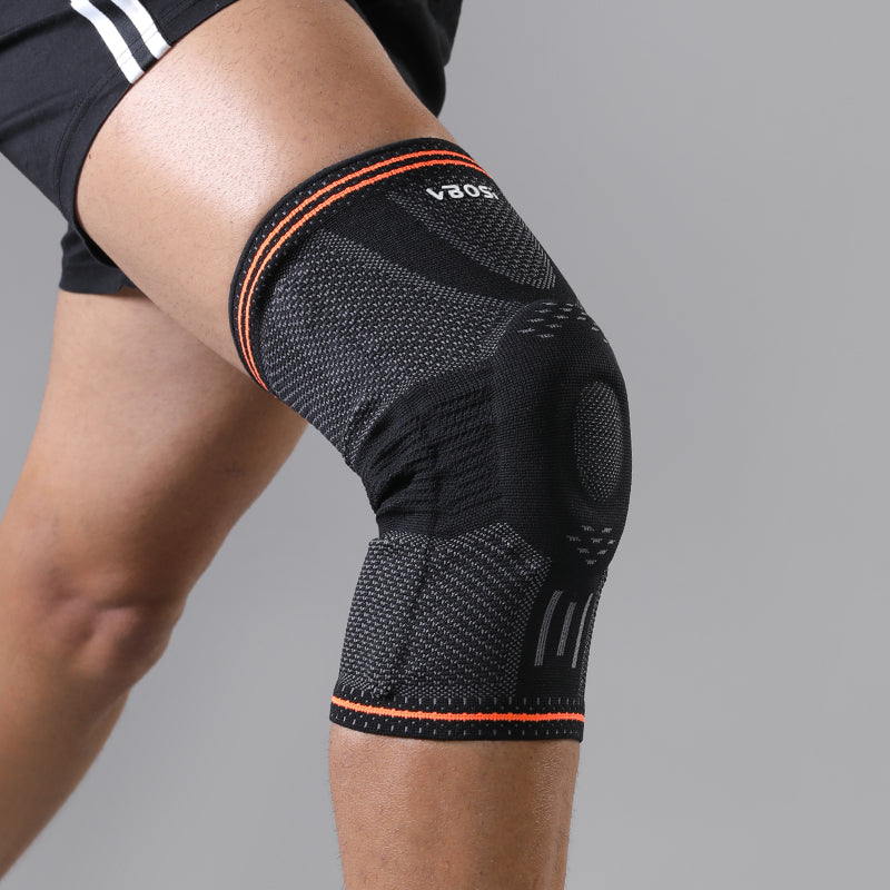 1 Piece Anti-slip Compression Breathable Sports Knee Support with Gel Pad and Stabilizers
