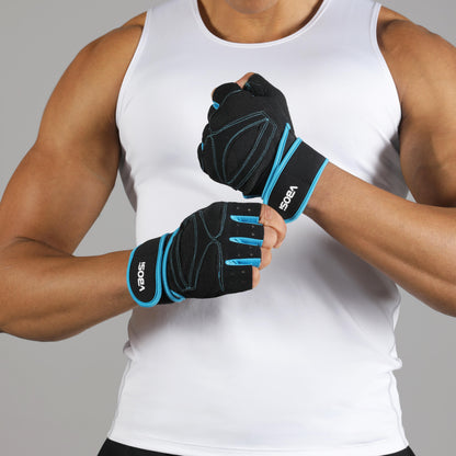JINGBA SUPPORT 1004 guantes de gimnasio deportivos con logotipo personalizado al por mayor ajustable y medio dedo ligero 