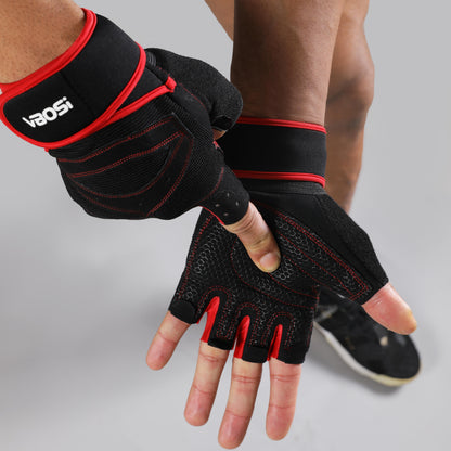 JINGBA SUPPORT 1004 guantes de gimnasio deportivos con logotipo personalizado al por mayor ajustable y medio dedo ligero 