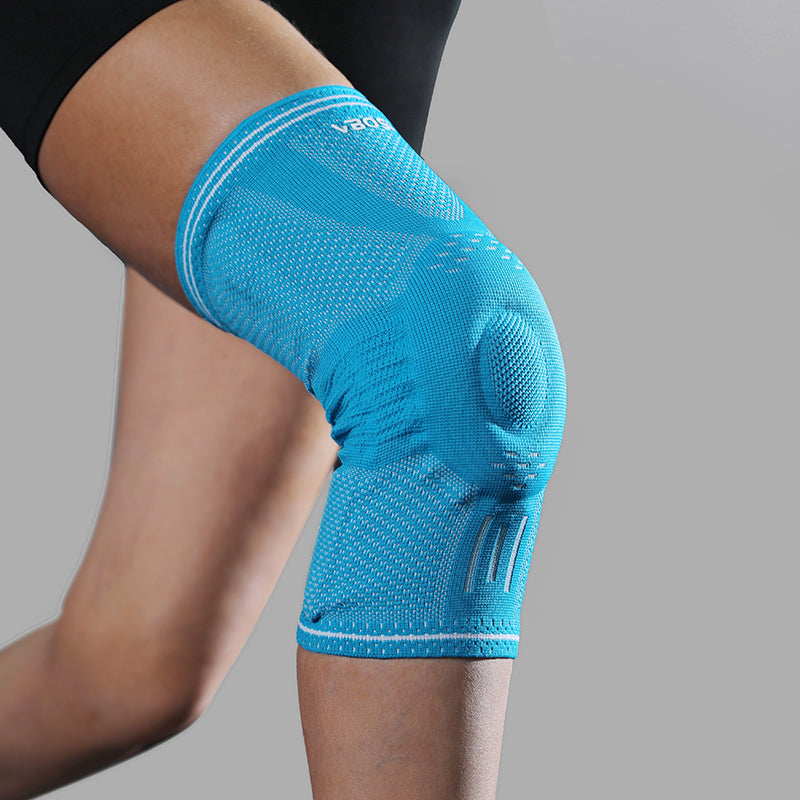 1 Piece Anti-slip Compression Breathable Sports Knee Support with Gel Pad and Stabilizers