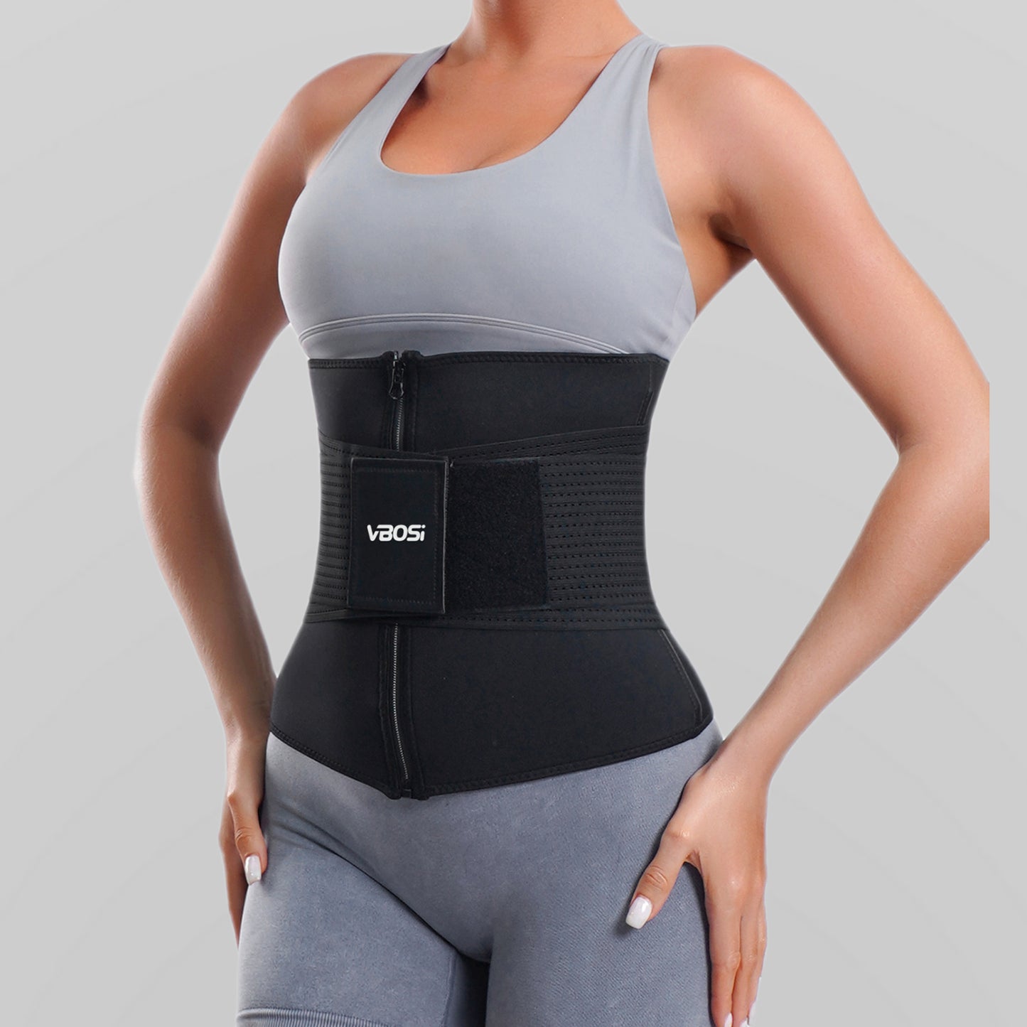 VBOSI Adjustable Zipper Neoprene Waist Trainer Belt