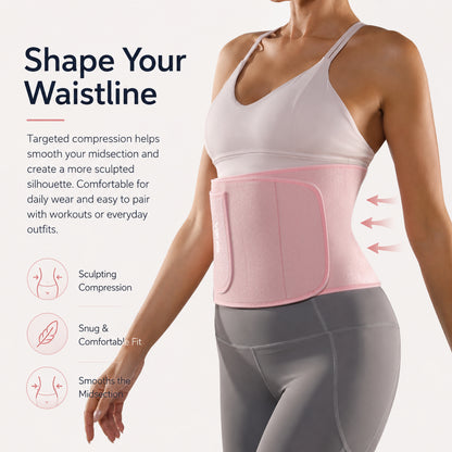 VBOSI Silver-Coated Neoprene Waist Trainer Belt