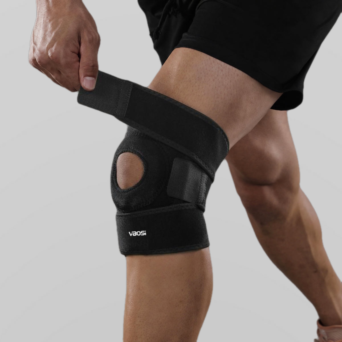 VBOSI Adjustable Open Patella Knee Support with Dual Side Stays