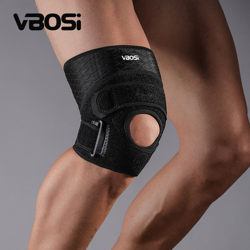 VBOSI Open Patella Knee Brace with Dual-Pull Straps & Reinforced Padded Support