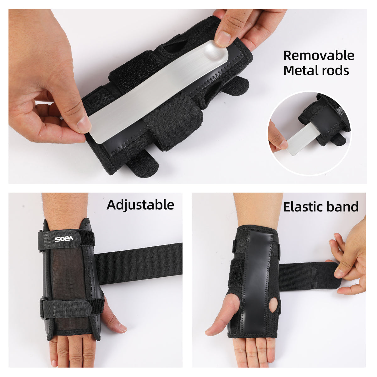 VBOSI 1 Piece Metal Wrist Splint for Tendonitis & Arthritis
