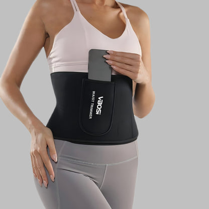VBOSI Silver-Coated Neoprene Waist Trainer Belt
