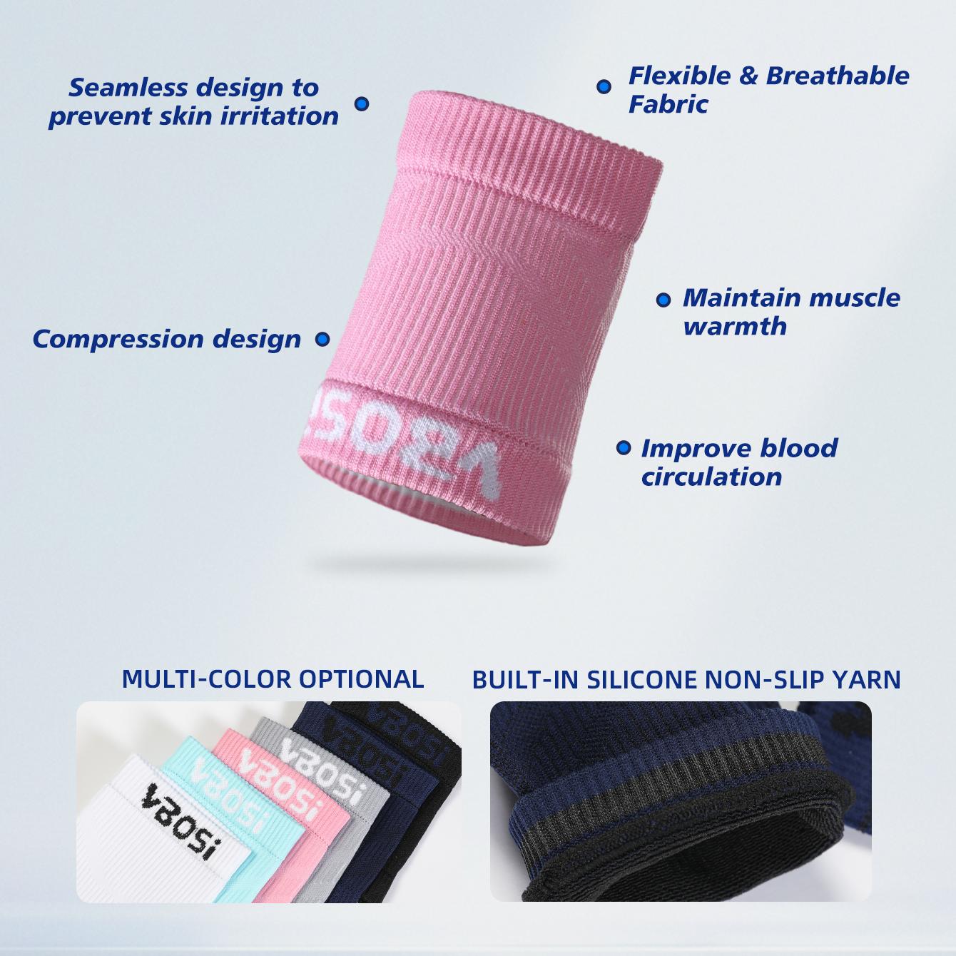 VBOSI 1 Pair Elastic Breathable Knit Wrist Sleeve