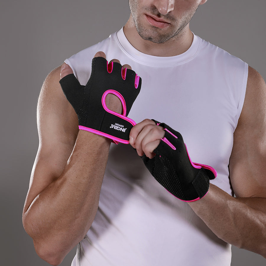 1 Pair Unisex Breathable Non-slip Sports Gloves for Werightlifting Cycling Badminton