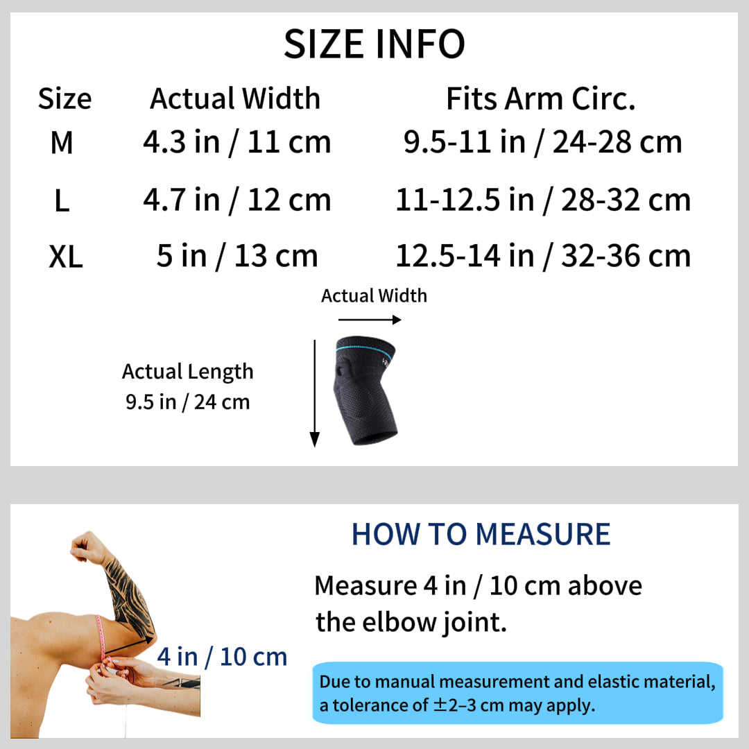 VBOSI Elastic Elbow Sleeve with Silicone Pad