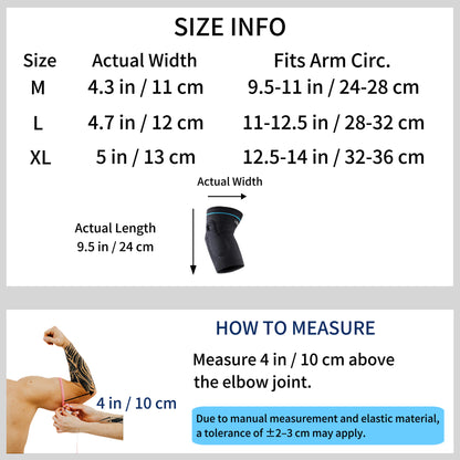 VBOSI Elastic Elbow Sleeve with Silicone Pad