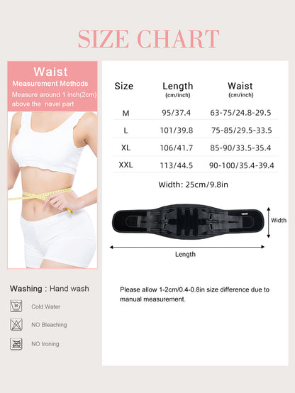 VBOSI Adjustable Back Support Belt with Dual Compression Straps & Support Stays