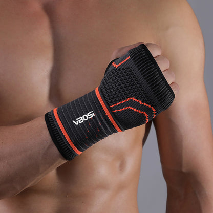 VBOSI Adjustable Knitted Wrist Support with Extended Elastic Compression Strap