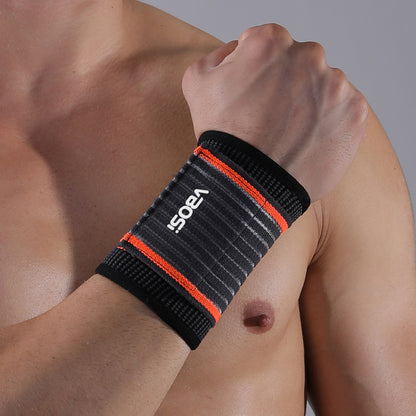 VBOSI 1 Pair Wide Ribbed Knit Wrist Compression Support