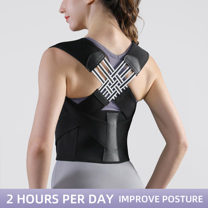 VBOSI Adjustable Back Support Belt with X-Strap Shoulder Design & Support Stays