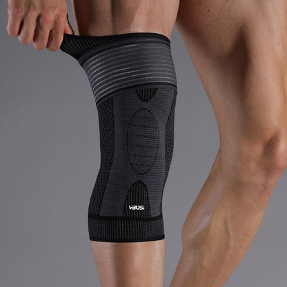 VBOSI 3D Knit Knee Compression Sleeve with Upper Wrap Strap