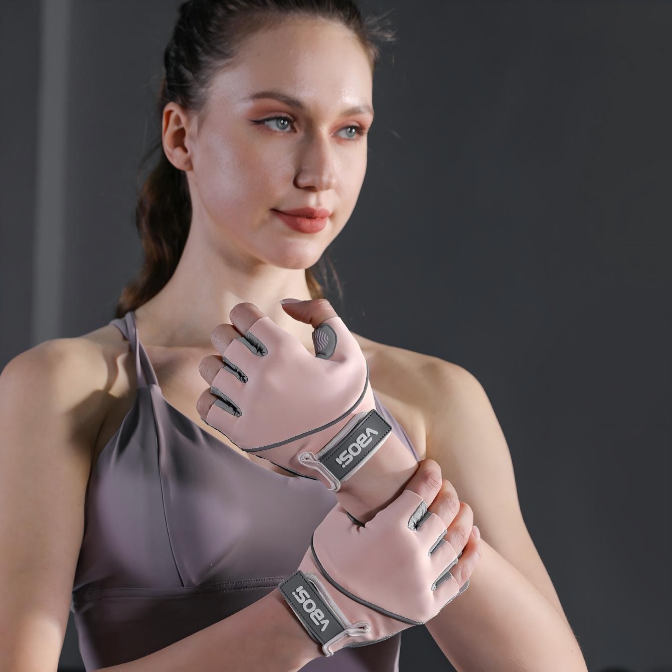 VBOSI Adjustable Workout Gloves with Gel Palm Pads