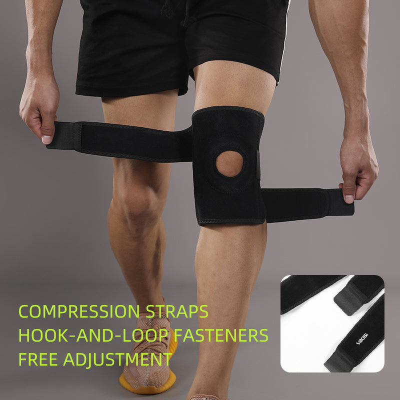 VBOSI Adjustable Open Patella Knee Support with Dual Side Stays
