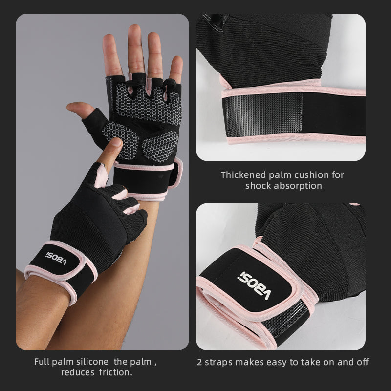 VBOSI Fitness Gloves with Adjustable Strap