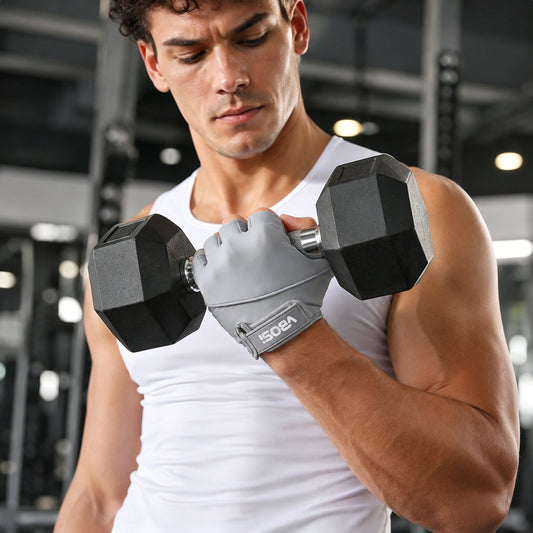 VBOSI Adjustable Workout Gloves with Gel Palm Pads