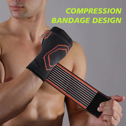 VBOSI Adjustable Knitted Wrist Support with Extended Elastic Compression Strap