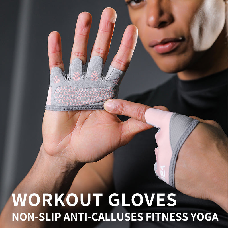 VBOSI Non-Slip Padded Four Finger Fitness Gloves