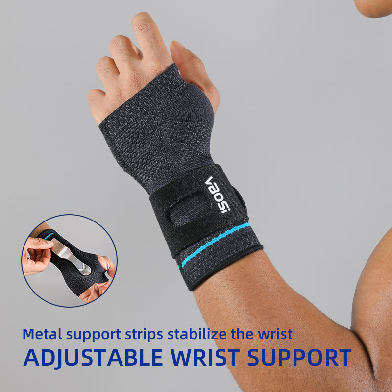 VBOSI 1 Piece Adjustable Wrist Brace with Removable Metal Splint