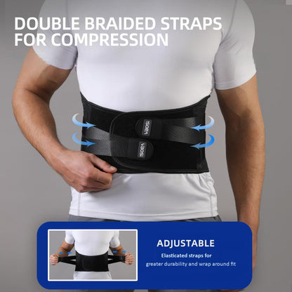 VBOSI Lower Back Support Waist Belt with Steel Bars