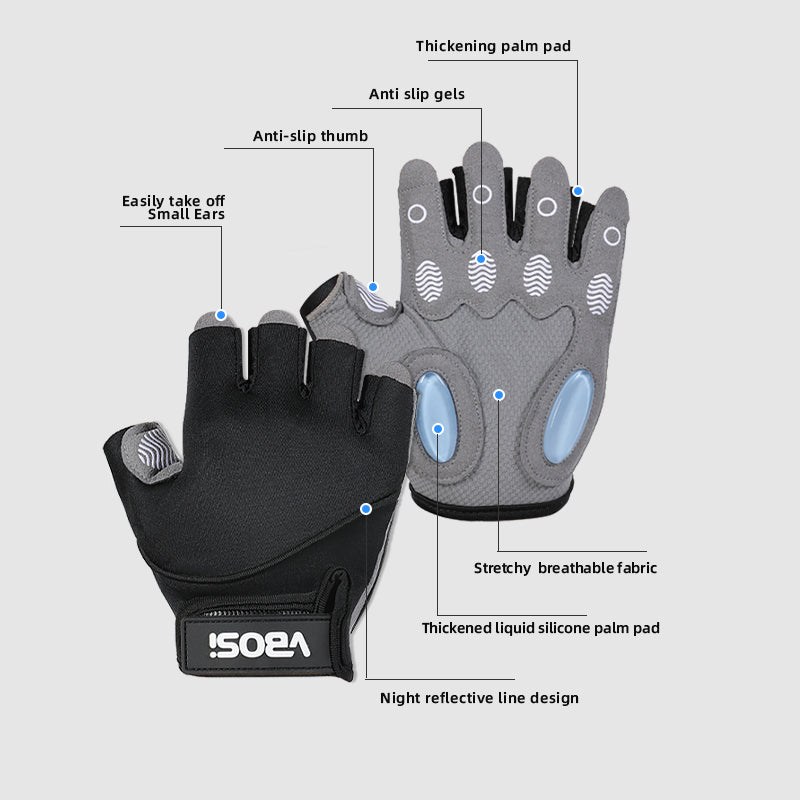 VBOSI Adjustable Workout Gloves with Gel Palm Pads