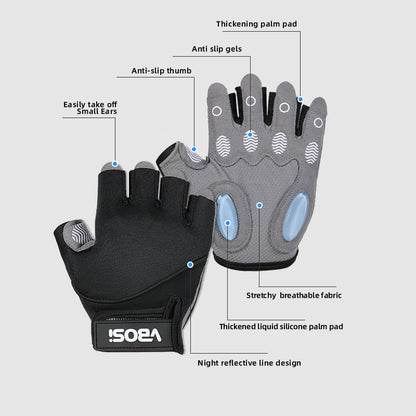 VBOSI Adjustable Workout Gloves with Gel Palm Pads