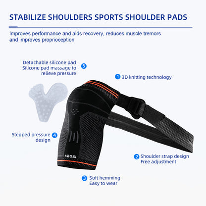 VBOSI Adjustable Shoulder Brace with Silicone Grip Pad
