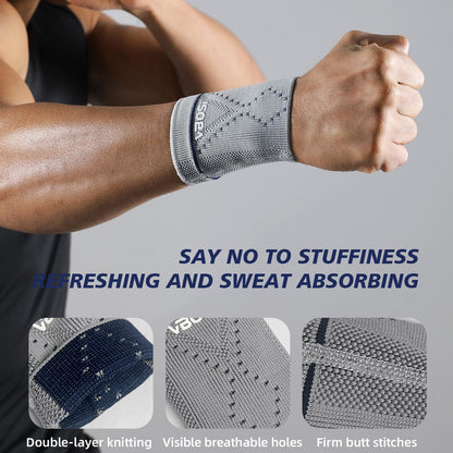 VBOSI 1 Pair Ventilated Knit Wrist Sleeve
