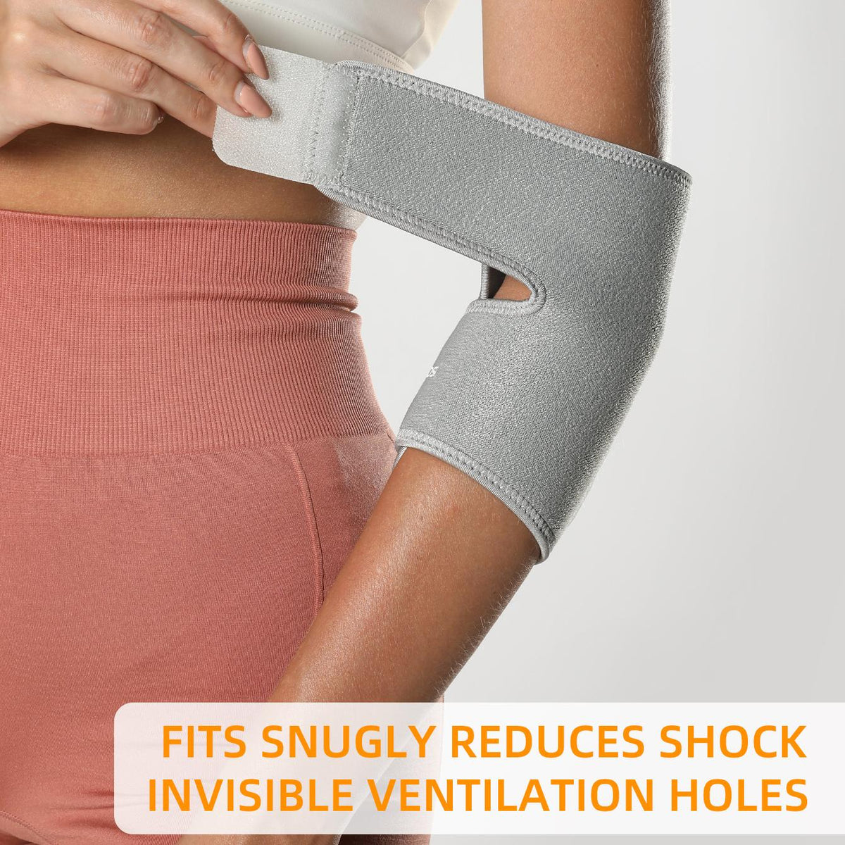 VBOSI Breathable Adjustable Elbow Support Brace with Dual Compression Straps