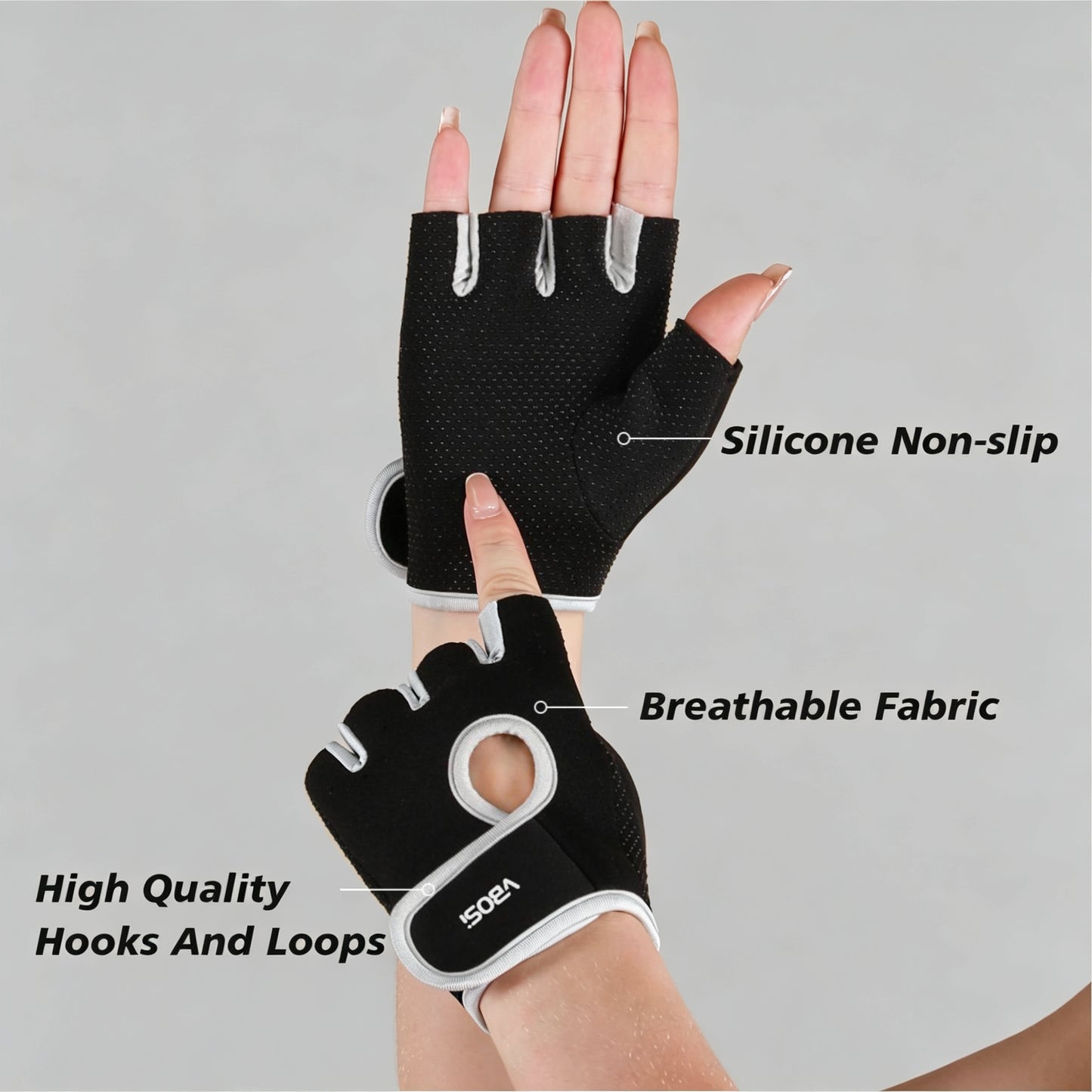 VBOSI Anti-Slip Breathable Fitness Gloves