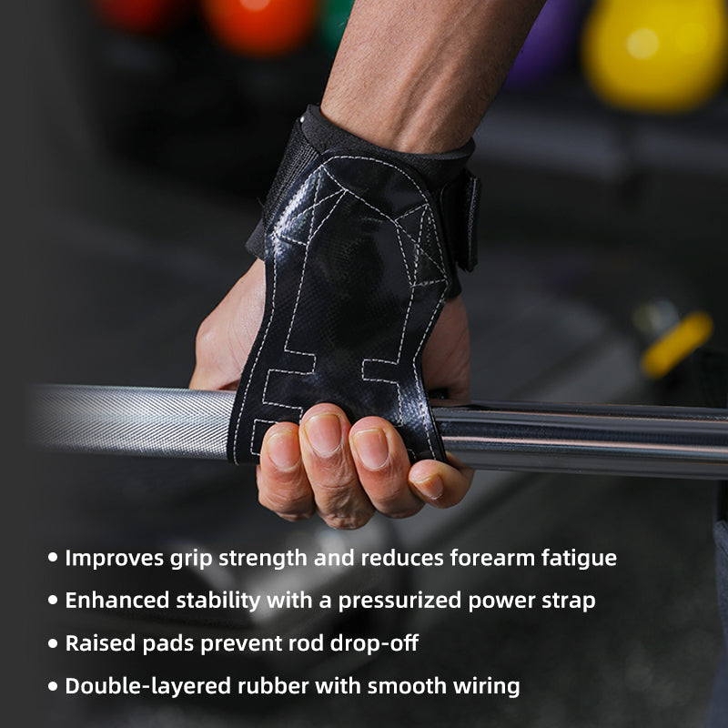 VBOSI Lifting Grip Gloves with Anti-Slip Palm and Wrist Strap