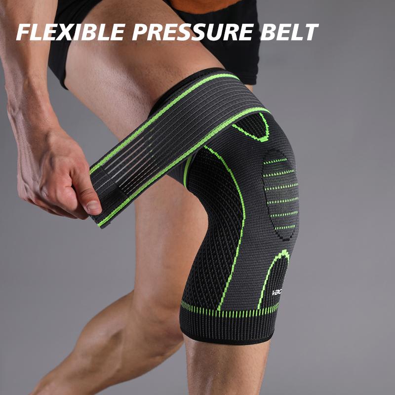 VBOSI 3D Knit Knee Compression Sleeve with Upper Wrap Strap