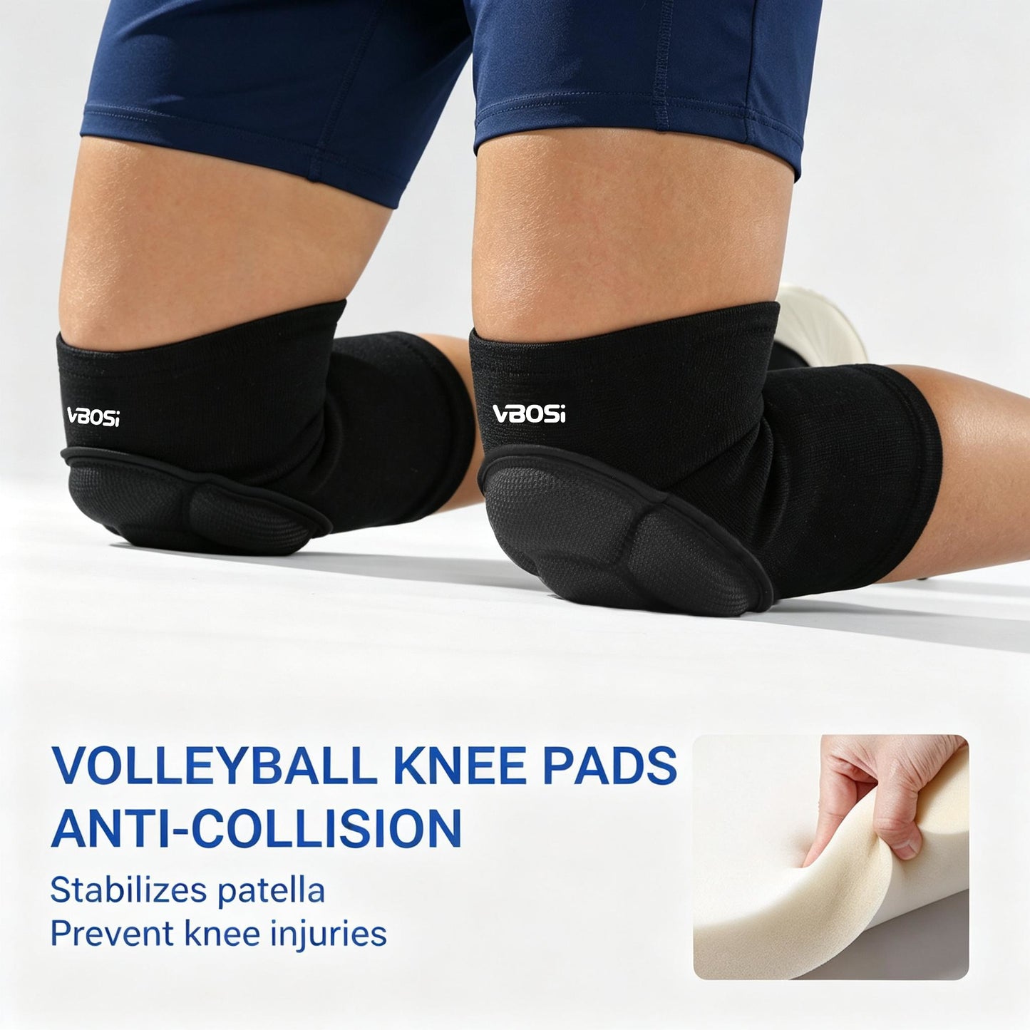 VBOSI 1 Pair Elastic Volleyball Knee Support Pads