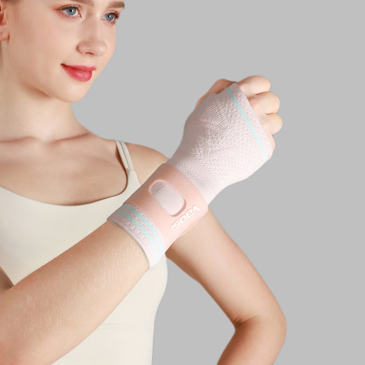 VBOSI 1 Piece Adjustable Wrist Brace with Removable Metal Splint