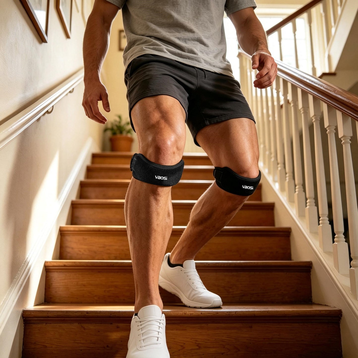 JINGBA SUPPORT 5038 Sangle de genou en néoprène réglable pour soulager la douleur et le sport, genouillère avec protection articulaire et ceintures de genou