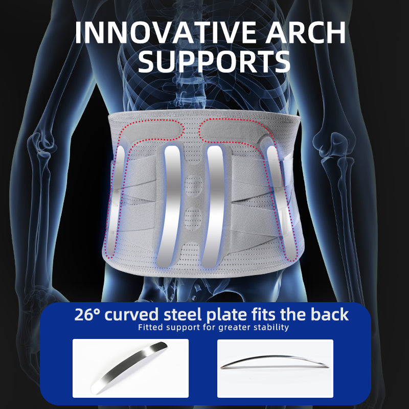 VBOSI Lower Back Support Waist Belt with Steel Bars