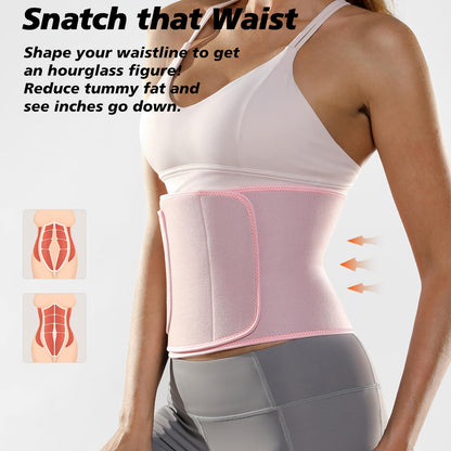 VBOSI Adjustable Waist Trimmer Belt with Silver-Coated Fabric & Wide Wraparound Fit