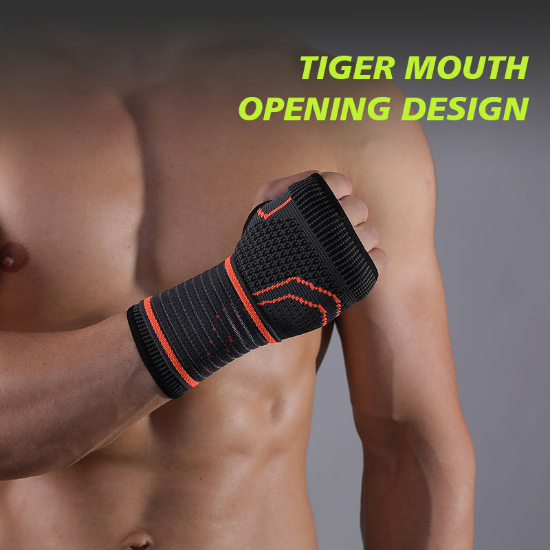 VBOSI Adjustable Knitted Wrist Support with Extended Elastic Compression Strap