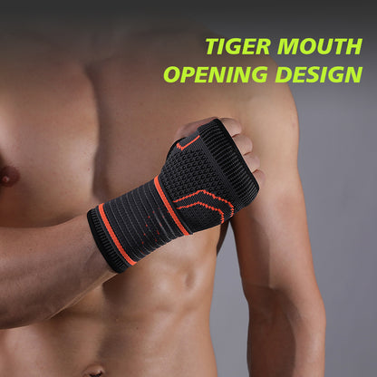 VBOSI Adjustable Knitted Wrist Support with Extended Elastic Compression Strap