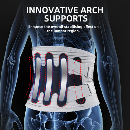 VBOSI Adjustable Back Support Belt with Dual Compression Straps & Support Stays