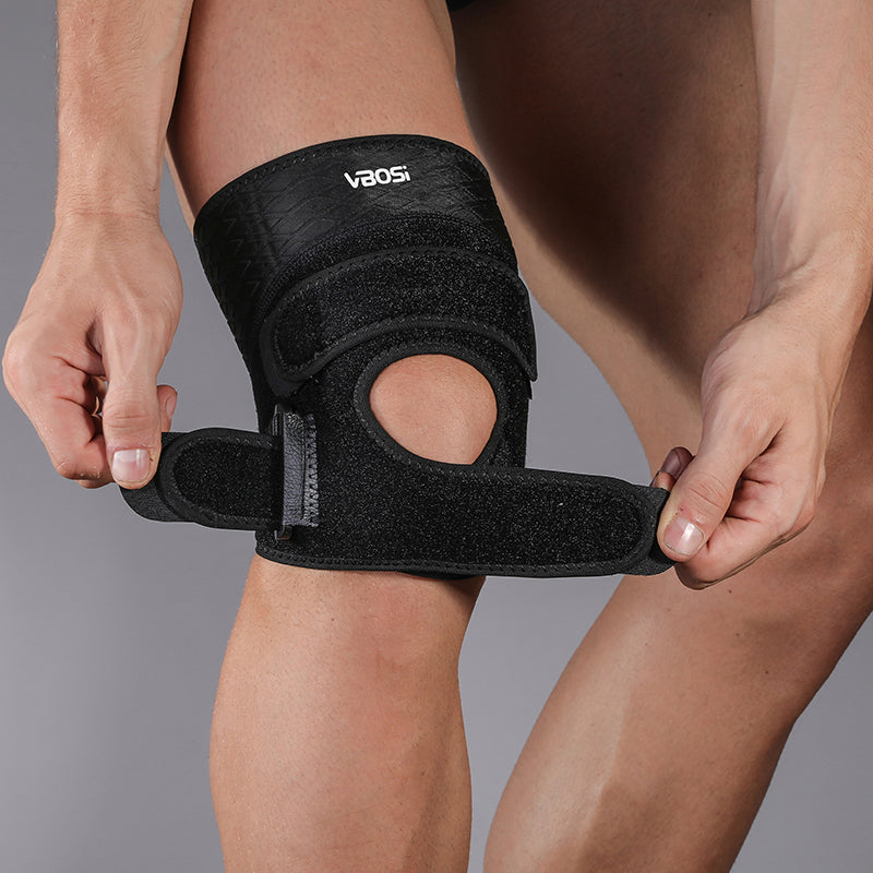 VBOSI Open Patella Knee Brace with Dual-Pull Straps & Reinforced Padded Support
