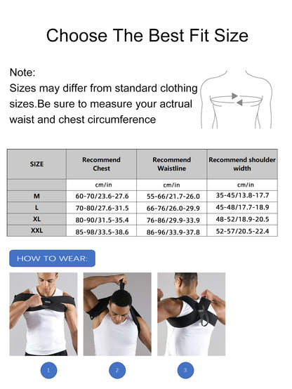 VBOSI Adjustable Upper Back Shoulder Support Posture Corrector