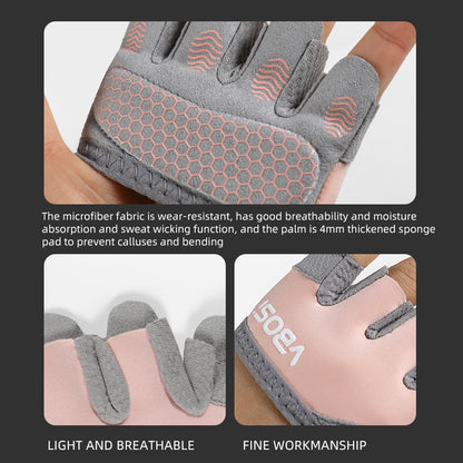 VBOSI Non-Slip Padded Four Finger Fitness Gloves