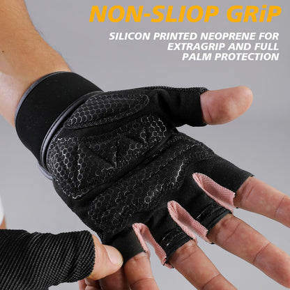 VBOSI Fitness Gloves with Adjustable Strap & Anti-Slip Palm