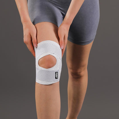 VBOSI 1 Piece Adjustable Knee Support Brace with Dual Spring Stays & Open Patella