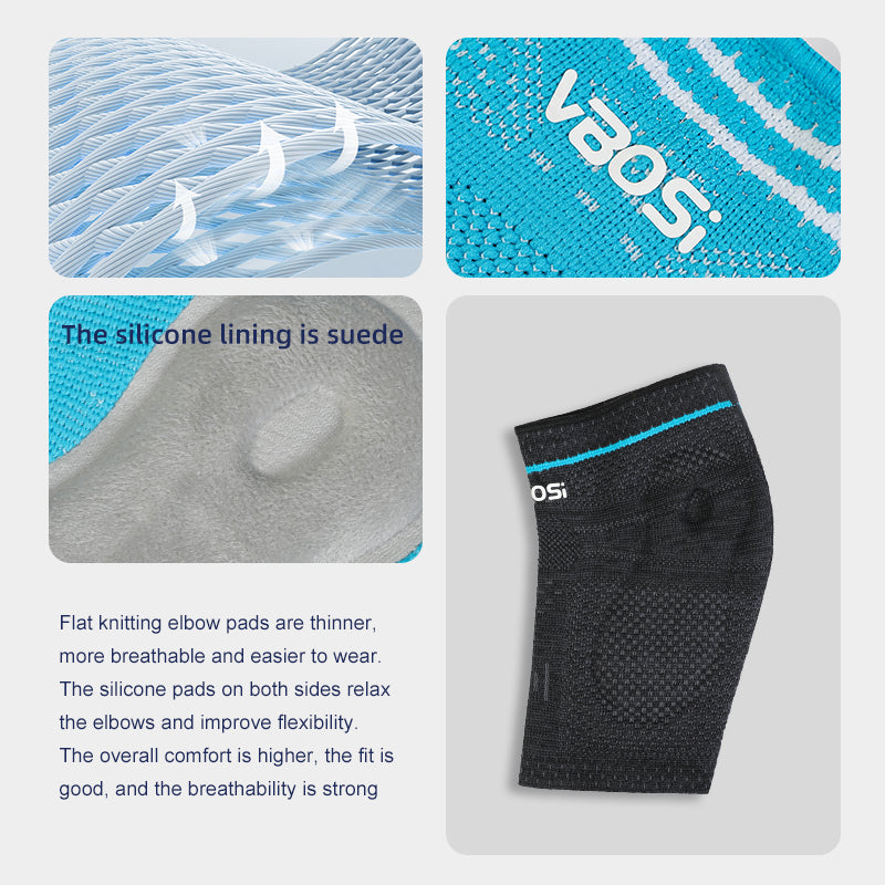 VBOSI Breathable Silicone Pad Elbow Sleeve